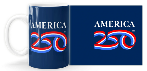 250th Anniversary Ceramic Mug – White & Blue