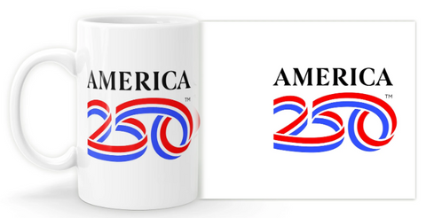 250th Anniversary Ceramic Mug – White & Blue