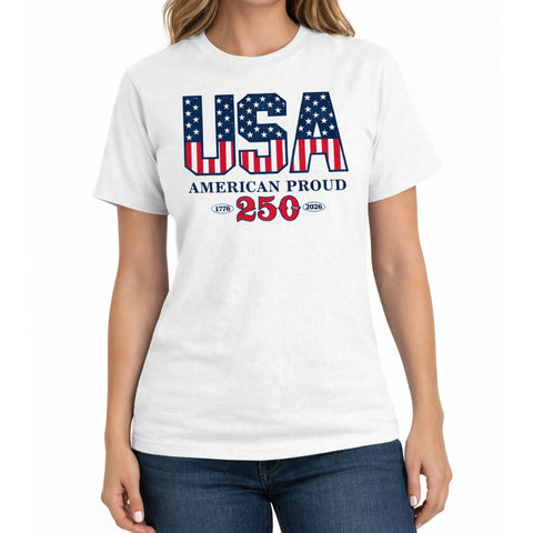 American Proud America 250 Made in USA Women's Shirt