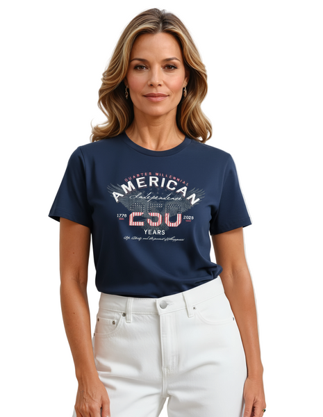 Quarter Millennial American Independence - 250th Anniversary - T-Shirt - The Flag Shirt