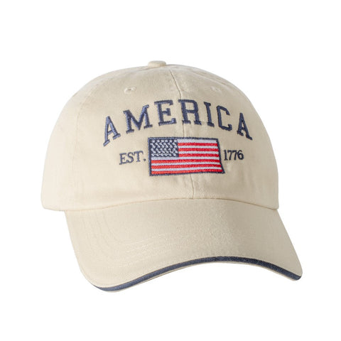 Made in the USA Washed Cotton America 1776 Hat
