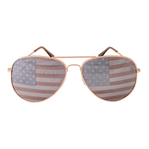 American Flag Lens Aviator Style Sunglasses