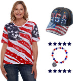 Women's Celebrate T-Shirt, Cap, and Bracelet Bundle