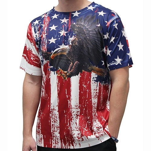 Men's USA Eagle Quick Dry T-Shirt Bundle of 4 Shirts