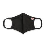 USA Flag Solid Face Mask Black