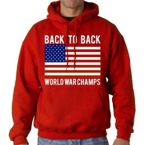 Hoodie Merica Back To Back World War Champs Shirt Men's Back To