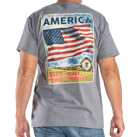 Men's Patriotic American Land of the Free T-Shirt