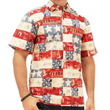 Men's Vintage Freedom Button Down Shirt, Hat, Sunglasses and Wristband Bundle