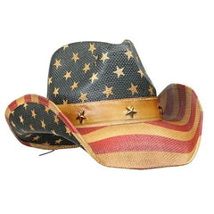 Western American Flag Vintage Cowboy Hat – 4th of July Shirts