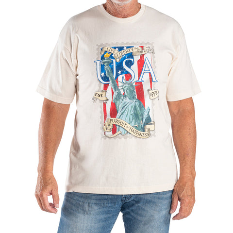 Mens Made in USA Liberty Stamp T-Shirt