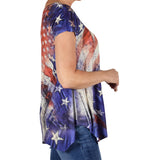 Women's Made in USA American Flag and Rhinestones Top