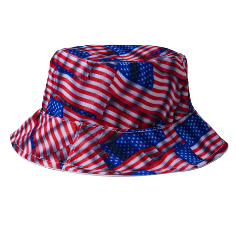American Flag Waving Bucket Hat