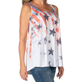 Women's Made in USA Stars and Stripes Flare Tank