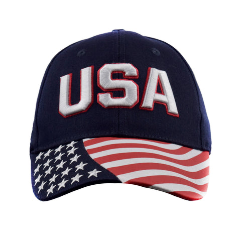 Patriotic USA Stars and Stripes Cotton Twill Hat